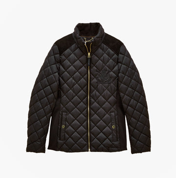 Joules BRAEMAR LUXE Womens Quilted Coat Black