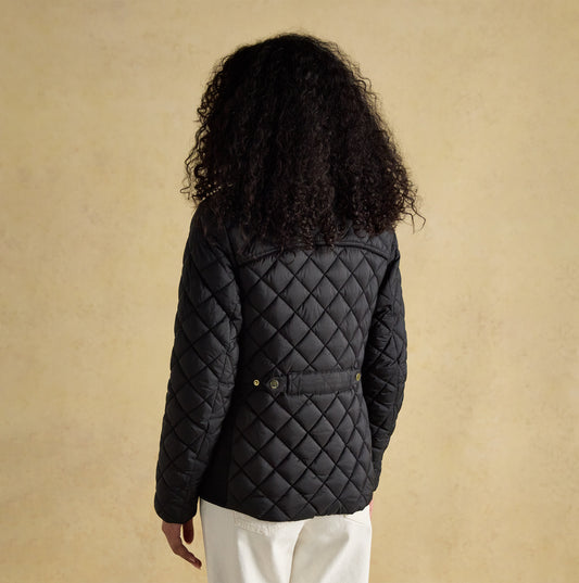 Joules BRAEMAR LUXE Womens Quilted Coat Black