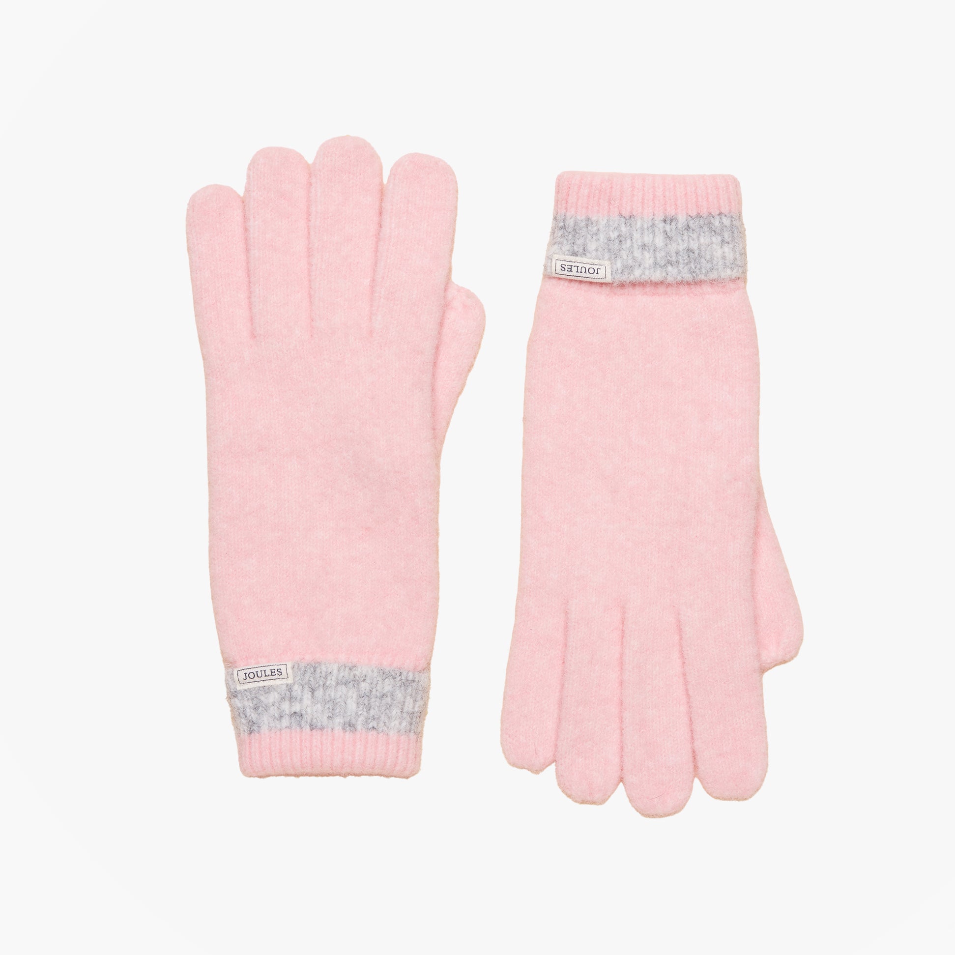 Joules Joules POPLEY STRIPE Womens Gloves Pink/Grey