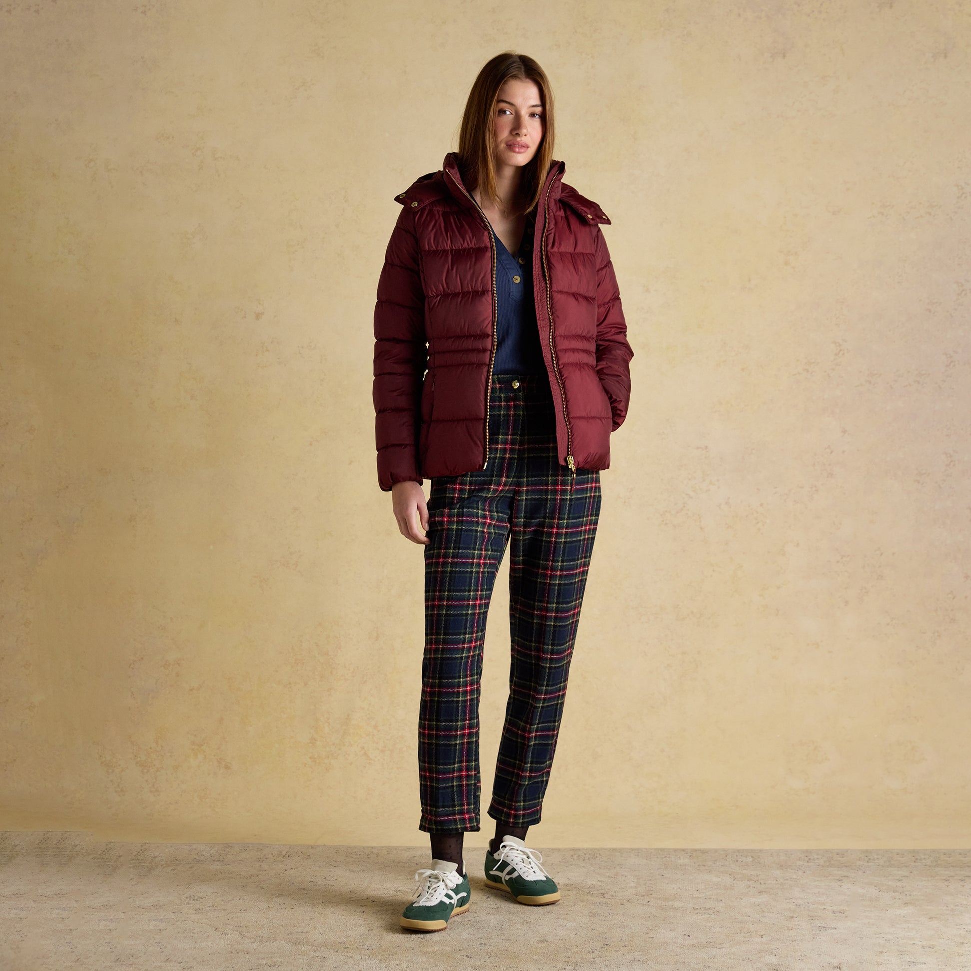 Joules HADLOW Womens Padded Short Coat Red