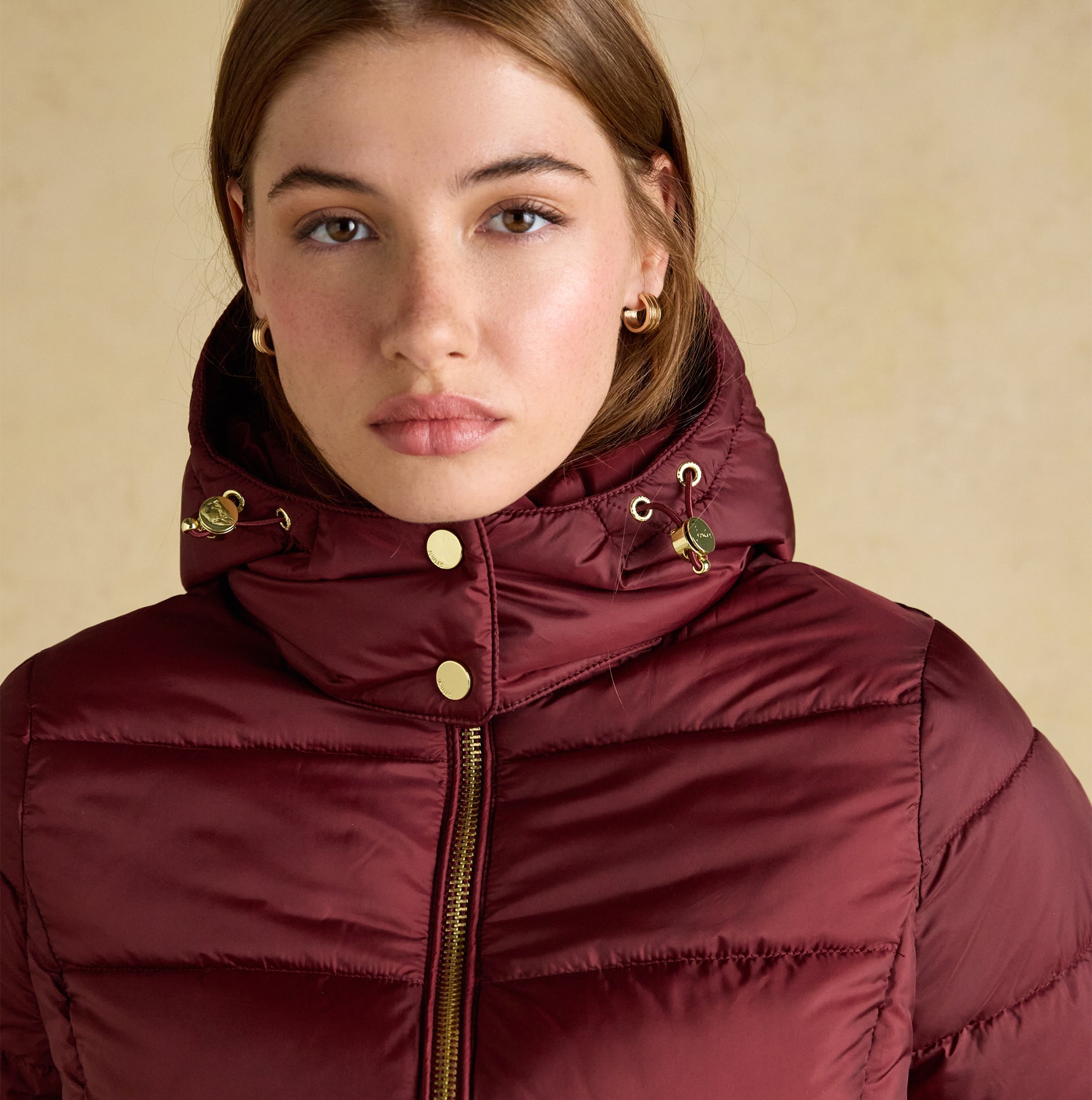 Joules HADLOW Womens Padded Short Coat Red