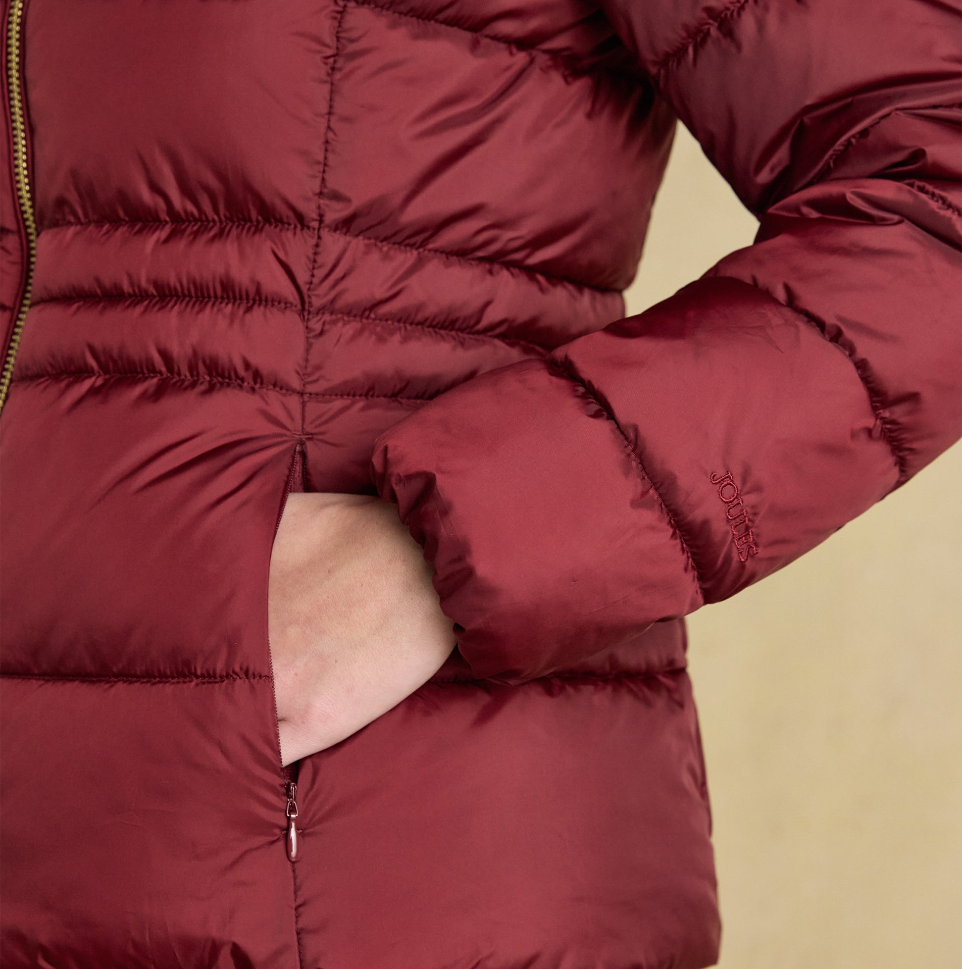 Joules HADLOW Womens Padded Short Coat Red