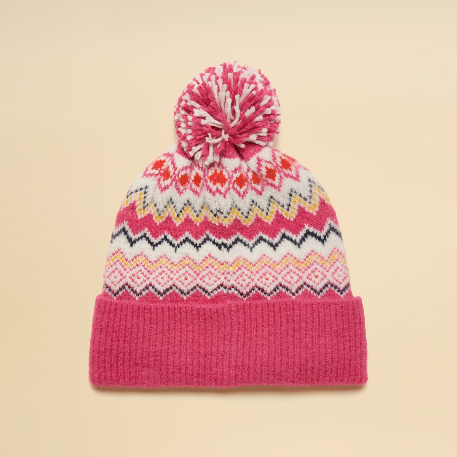 Joules Joules KARA BOBBLE Womens Beanie Hat Pink