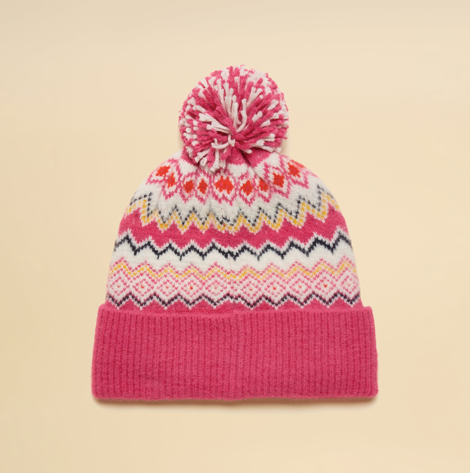 Joules Joules KARA BOBBLE Womens Beanie Hat Pink