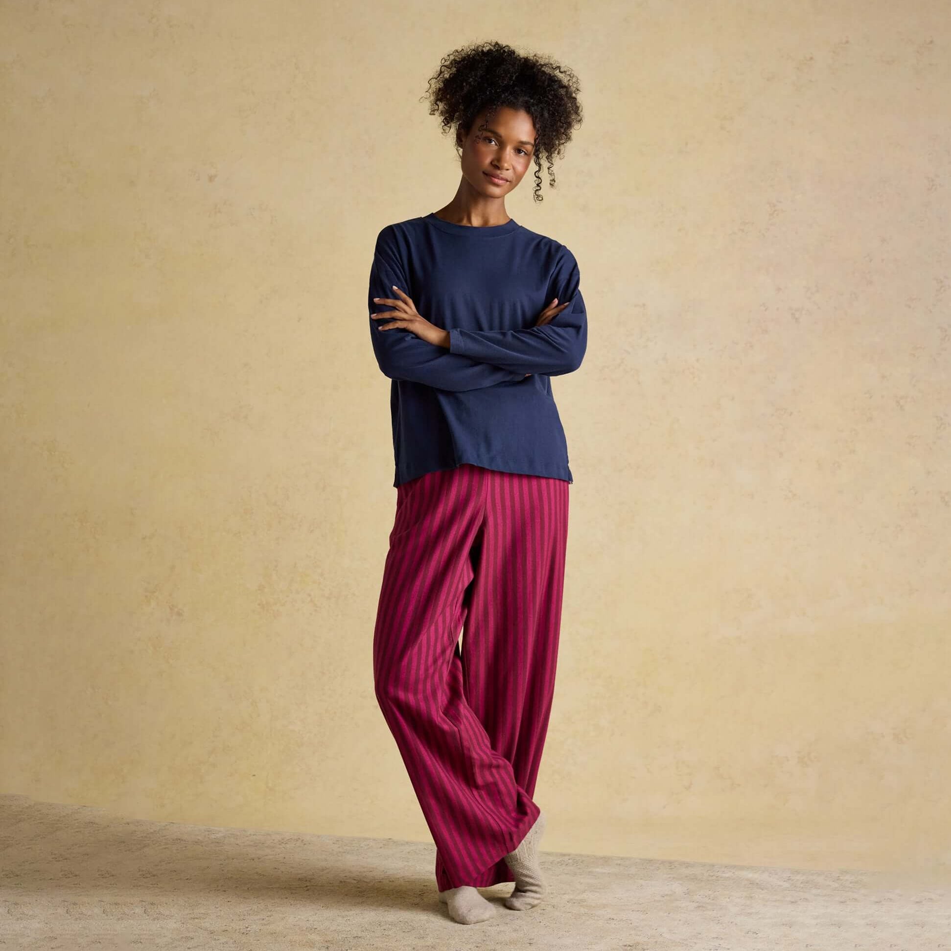 Joules JERSEY Pyjama Top Womens Sweatshirts Navy