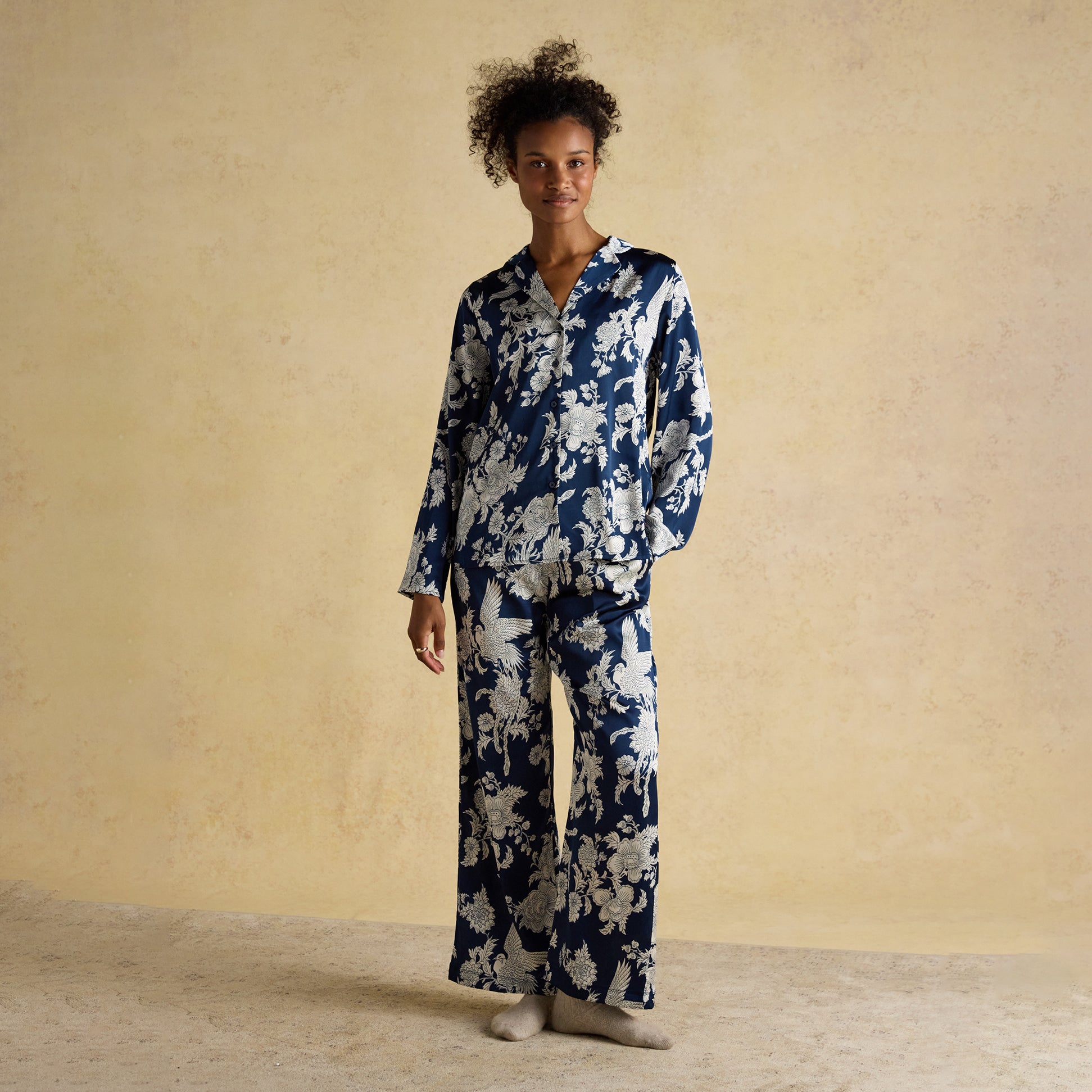 Joules BONNIE Womens Pyjama Set Navy Floral
