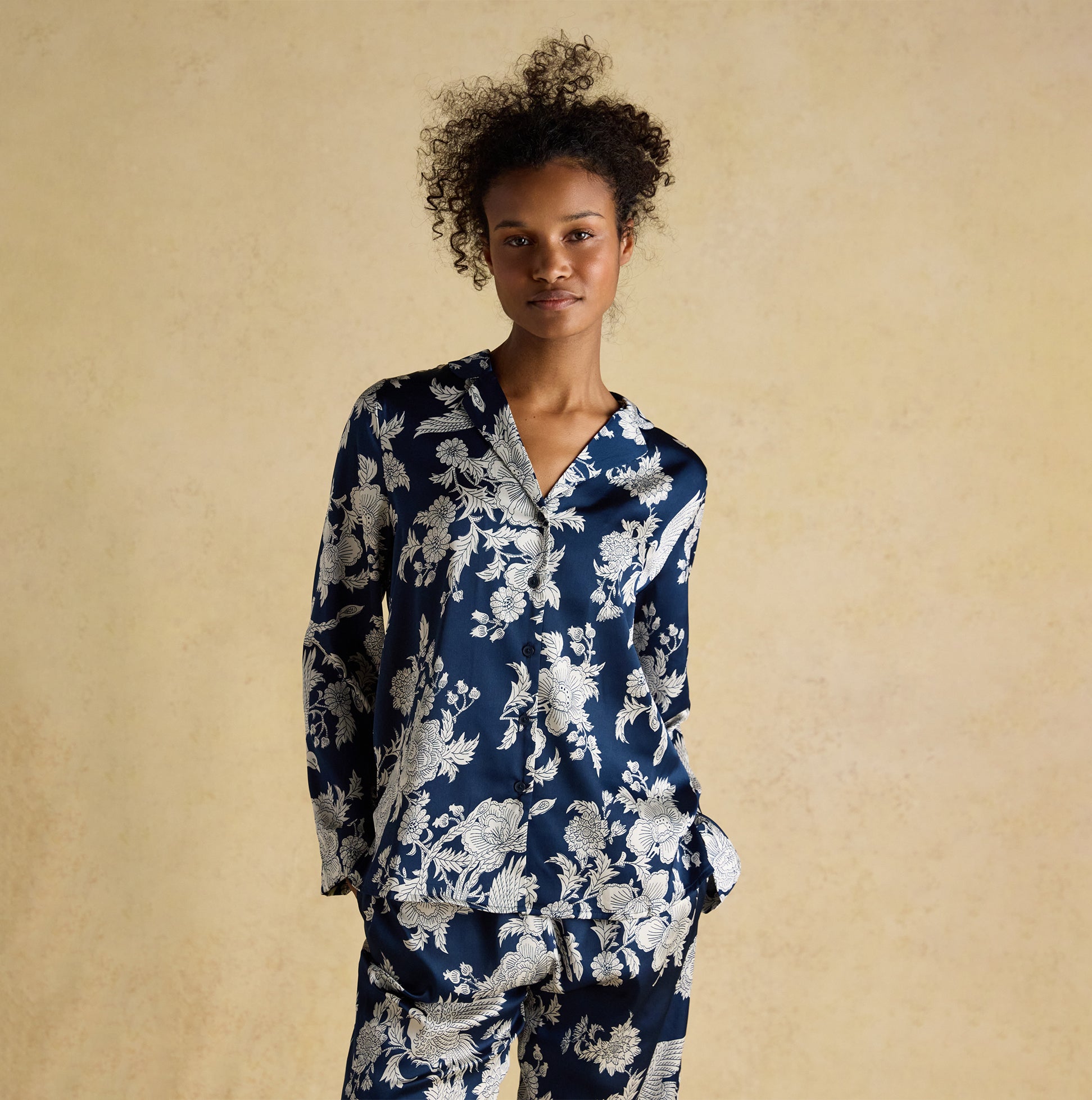 Joules BONNIE Womens Pyjama Set Navy Floral