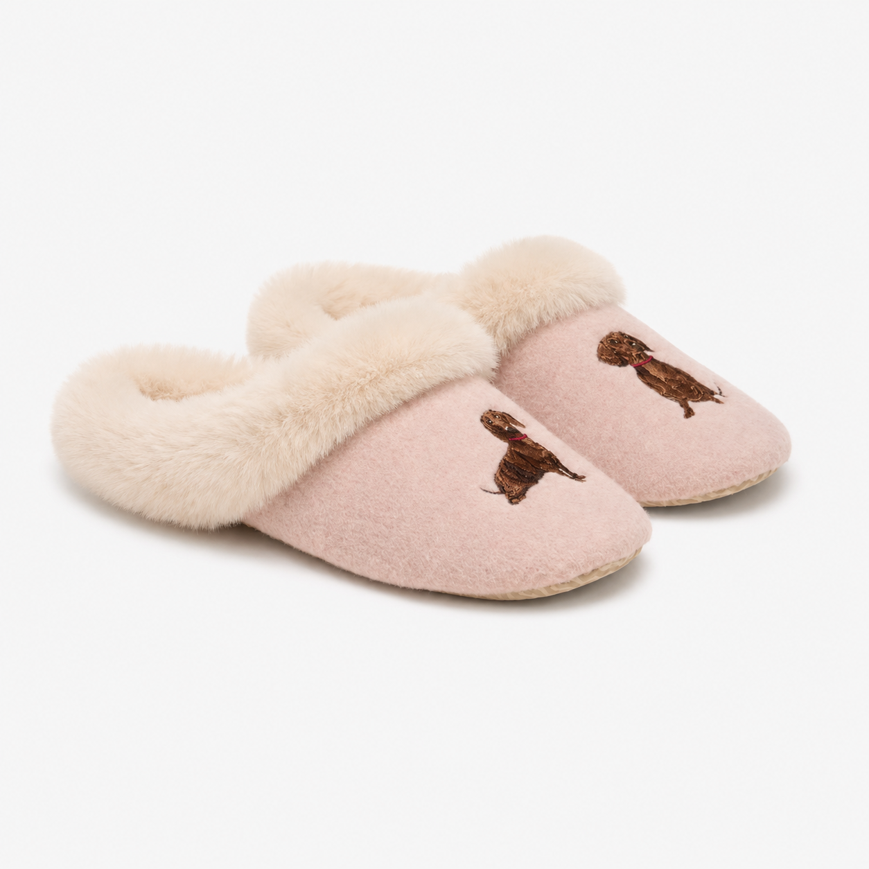 Joules SLIPPET LUXE Womens Mules Pink Dog