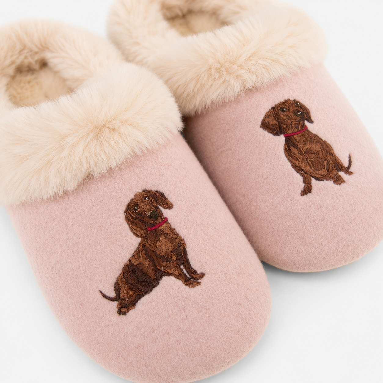 Joules SLIPPET LUXE Womens Mules Pink Dog
