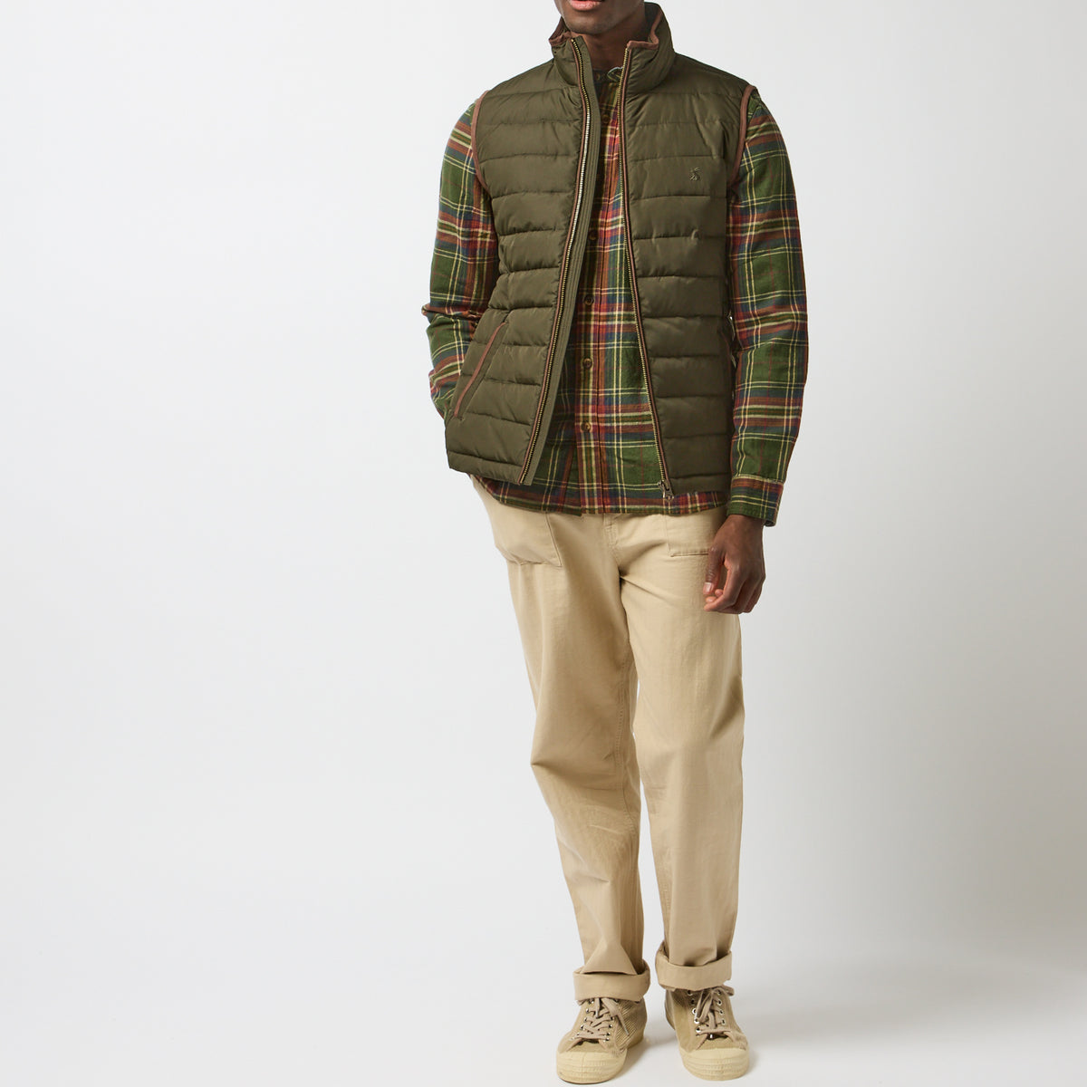 Joules HERITAGE PADDED Mens Gilets Green