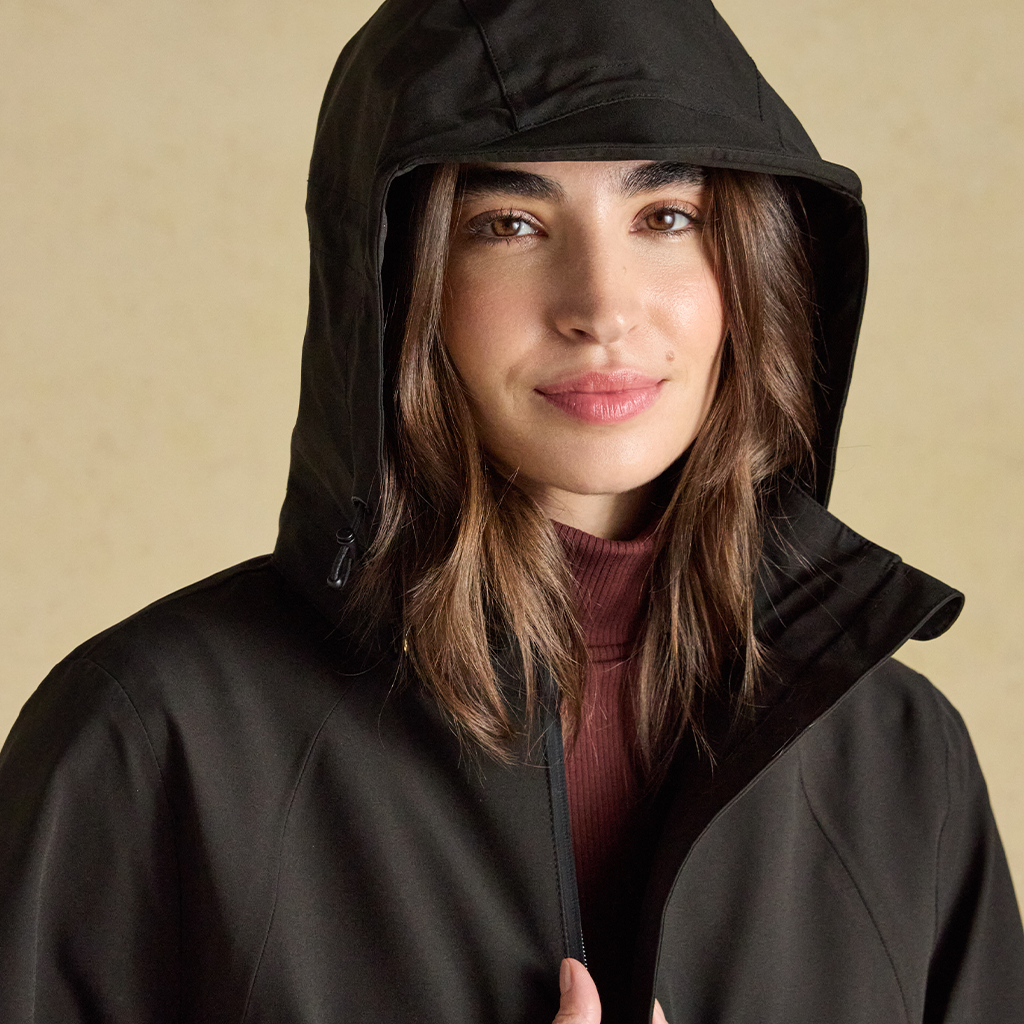 Joules RAINAWAY Womens Waterproof Rain Coat Black