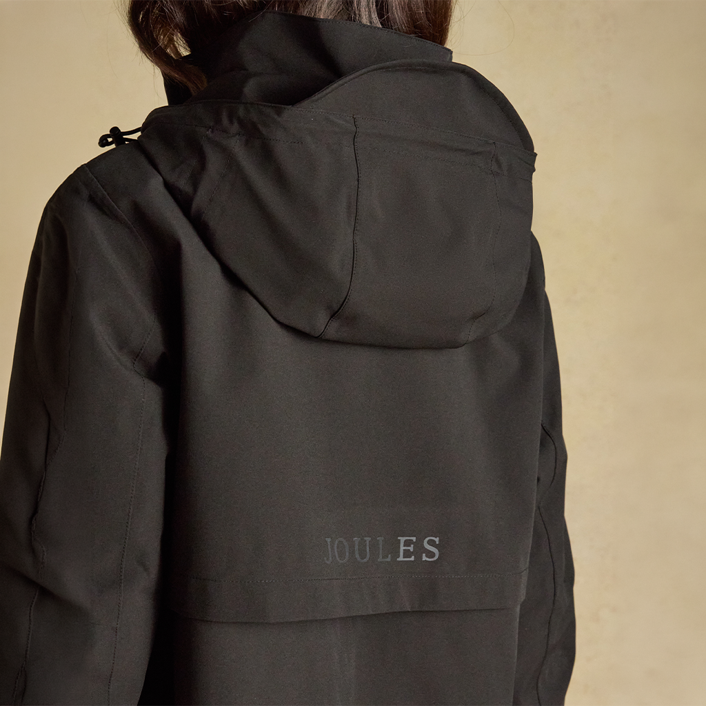 Joules RAINAWAY Womens Waterproof Rain Coat Black