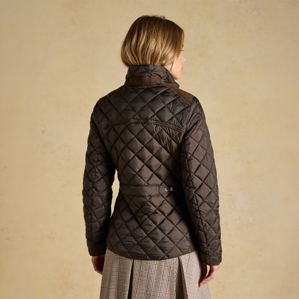 Joules BRAEMAR LUXE Womens Quilted Jackets Chocolate Brown