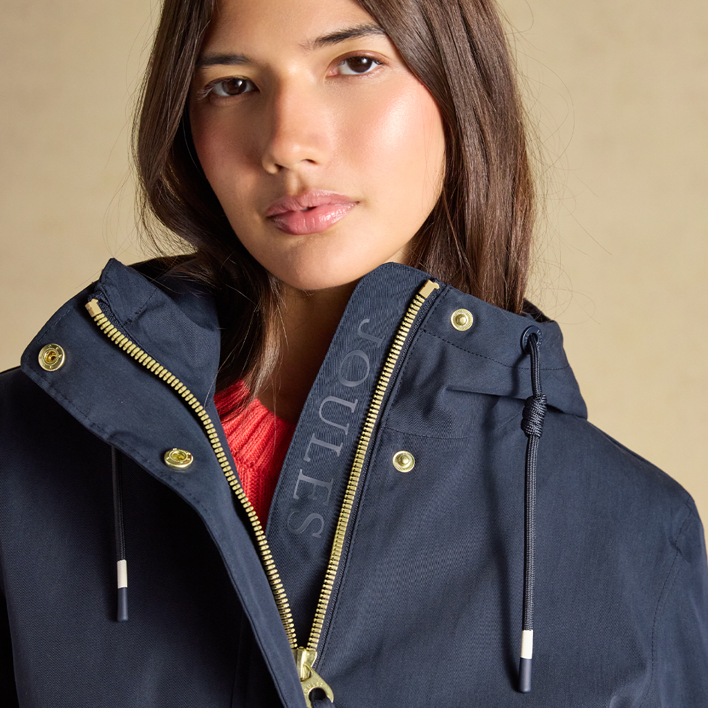 Joules PORTWELL Womens Rain Coat Navy