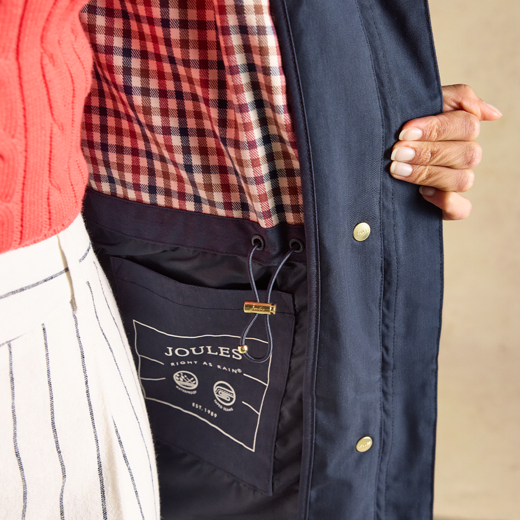 Joules PORTWELL Womens Rain Coat Navy