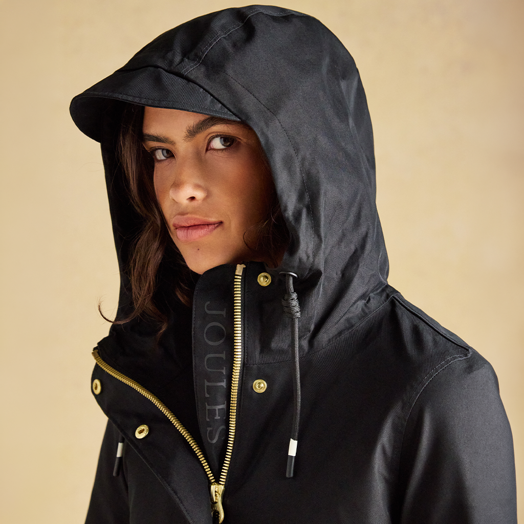 Joules PORTWELL Womens Rain Coat Black