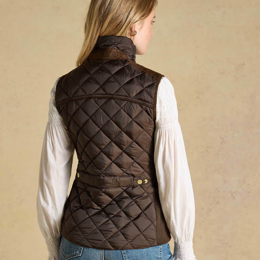 Joules BRAEMAR LUXE Womens Gilets Chocolate Brown