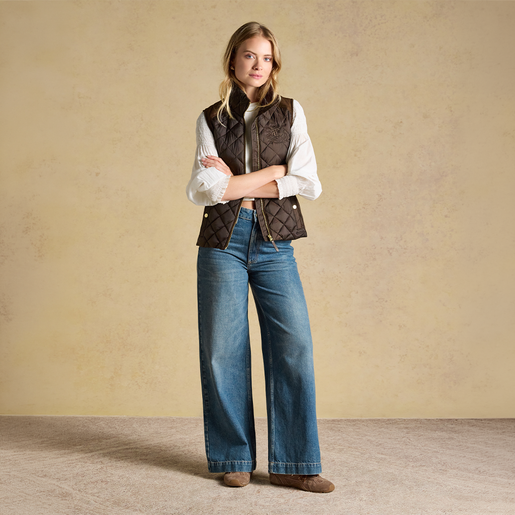 Joules BRAEMAR LUXE Womens Gilets Chocolate Brown
