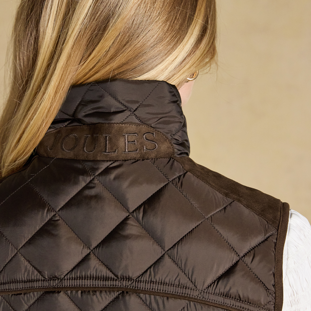 Joules BRAEMAR LUXE Womens Gilets Chocolate Brown