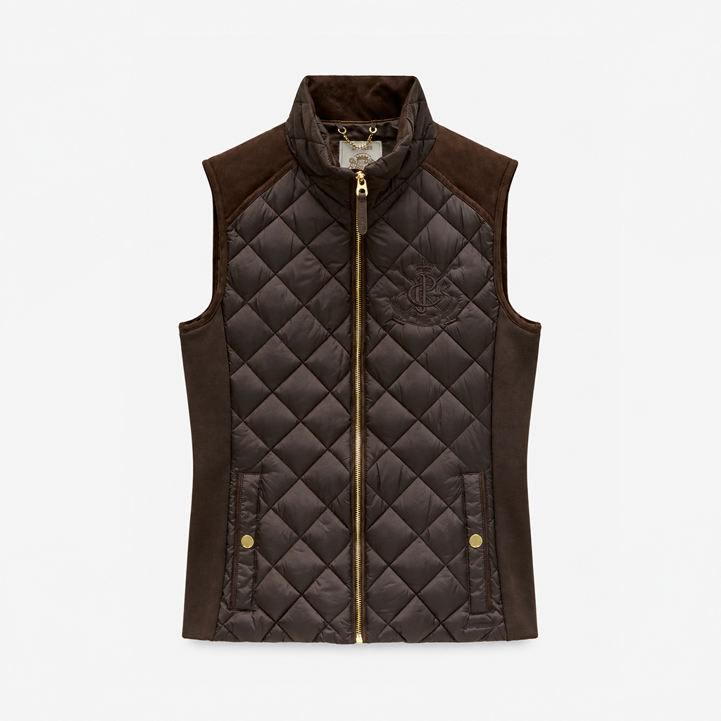 Joules BRAEMAR LUXE Womens Gilets Chocolate Brown