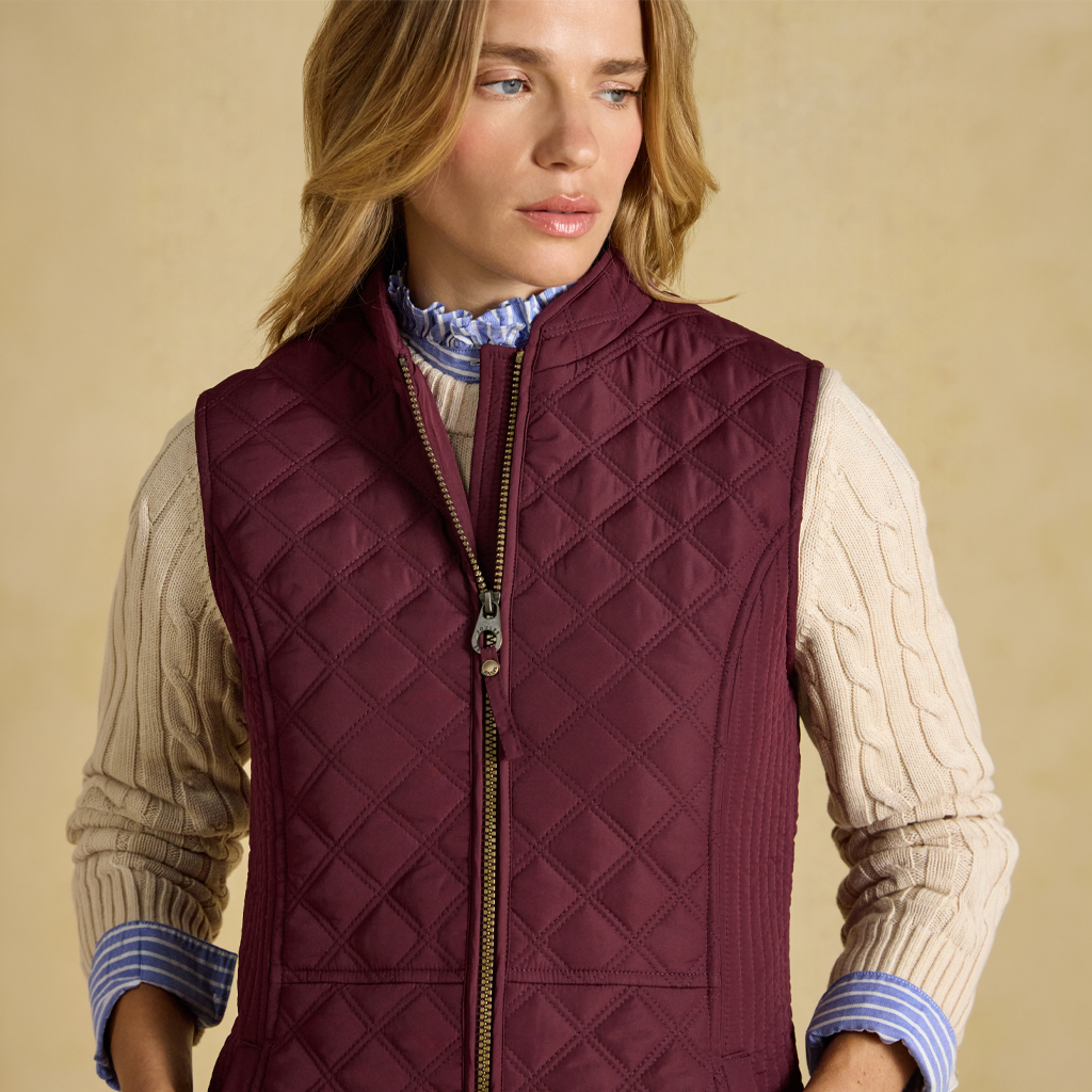 Joules MINX Womens Gilets Dark Red