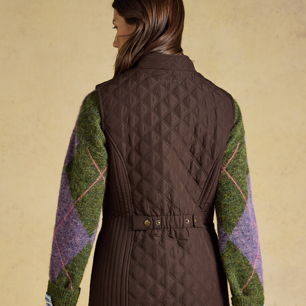 Joules MINX Womens Gilets Chocolate Brown