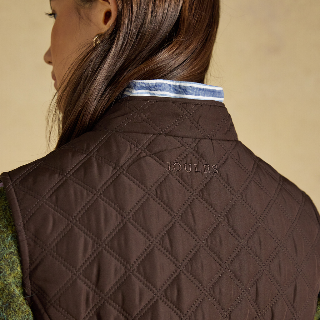 Joules MINX Womens Gilets Chocolate Brown