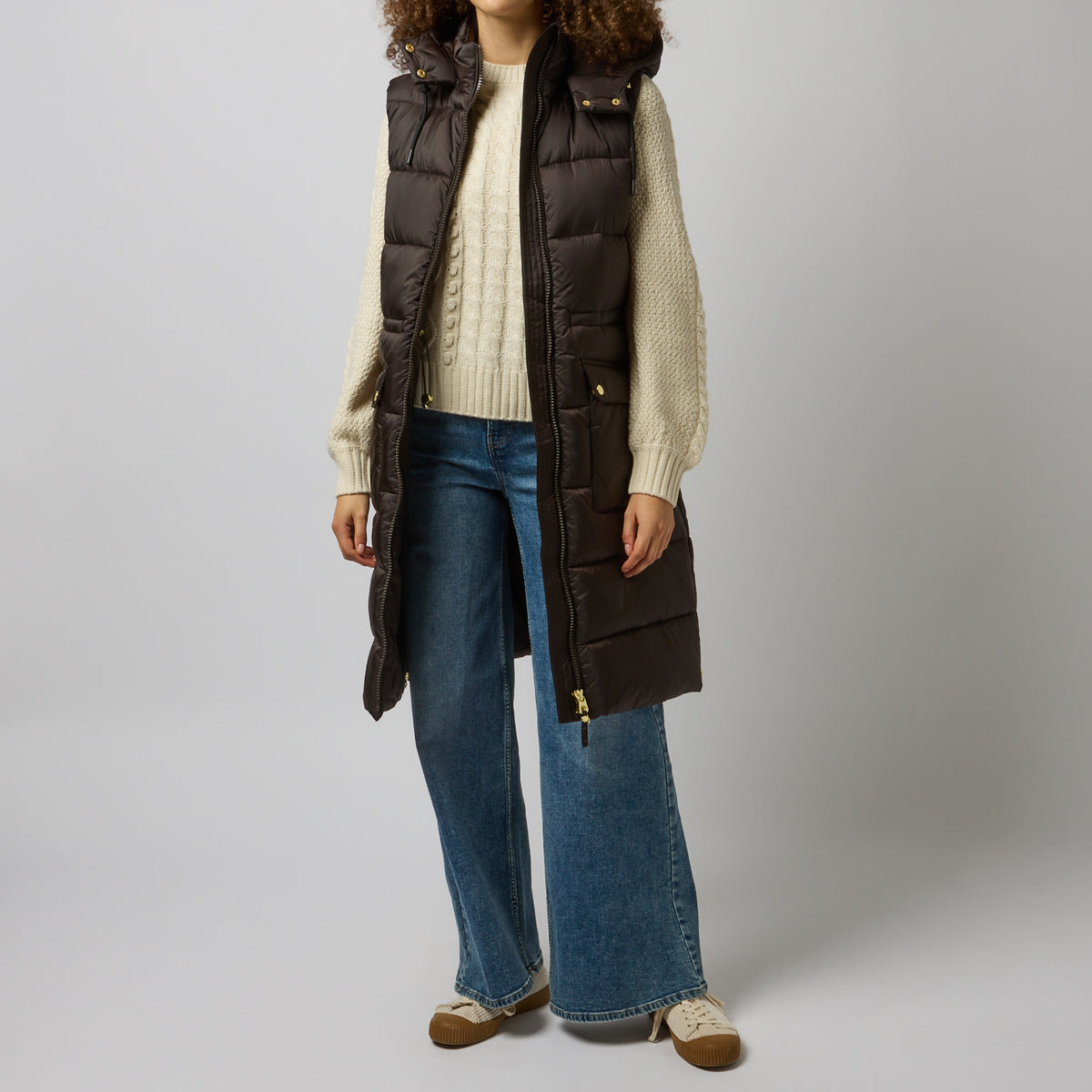 Joules WINDERMERE Womens Gilets Chocolate Brown