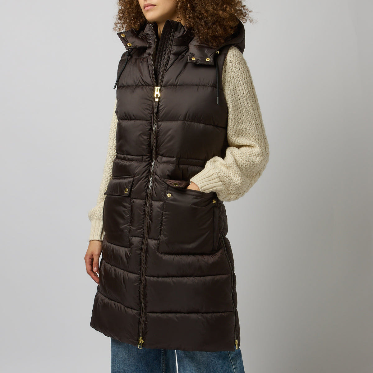 Joules WINDERMERE Womens Gilets Chocolate Brown