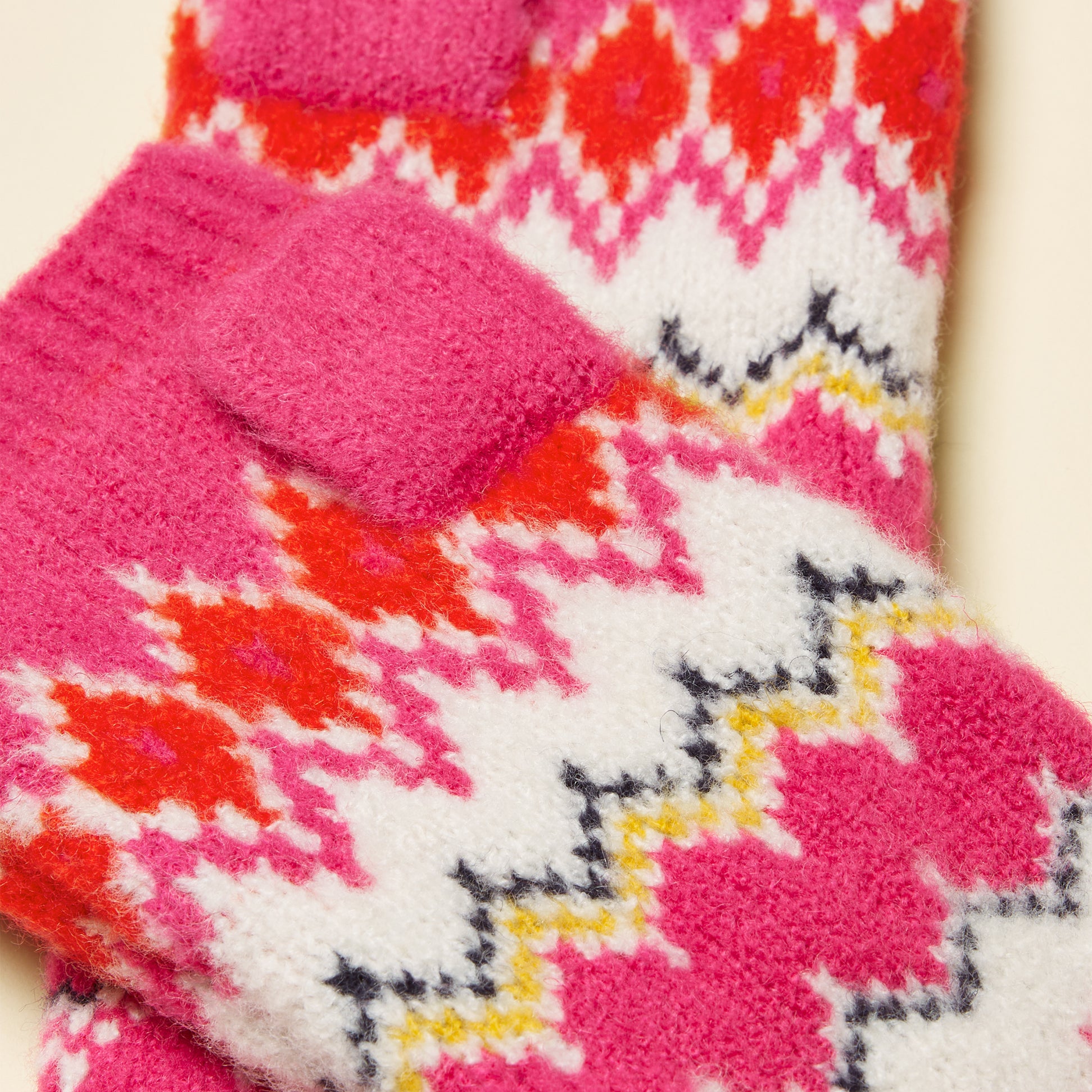 Joules Joules KARA Fingerless Fairisle Glove Pink