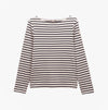 Joules Harbour Boat Neck 100% Cotton Breton Top Cream/Navy