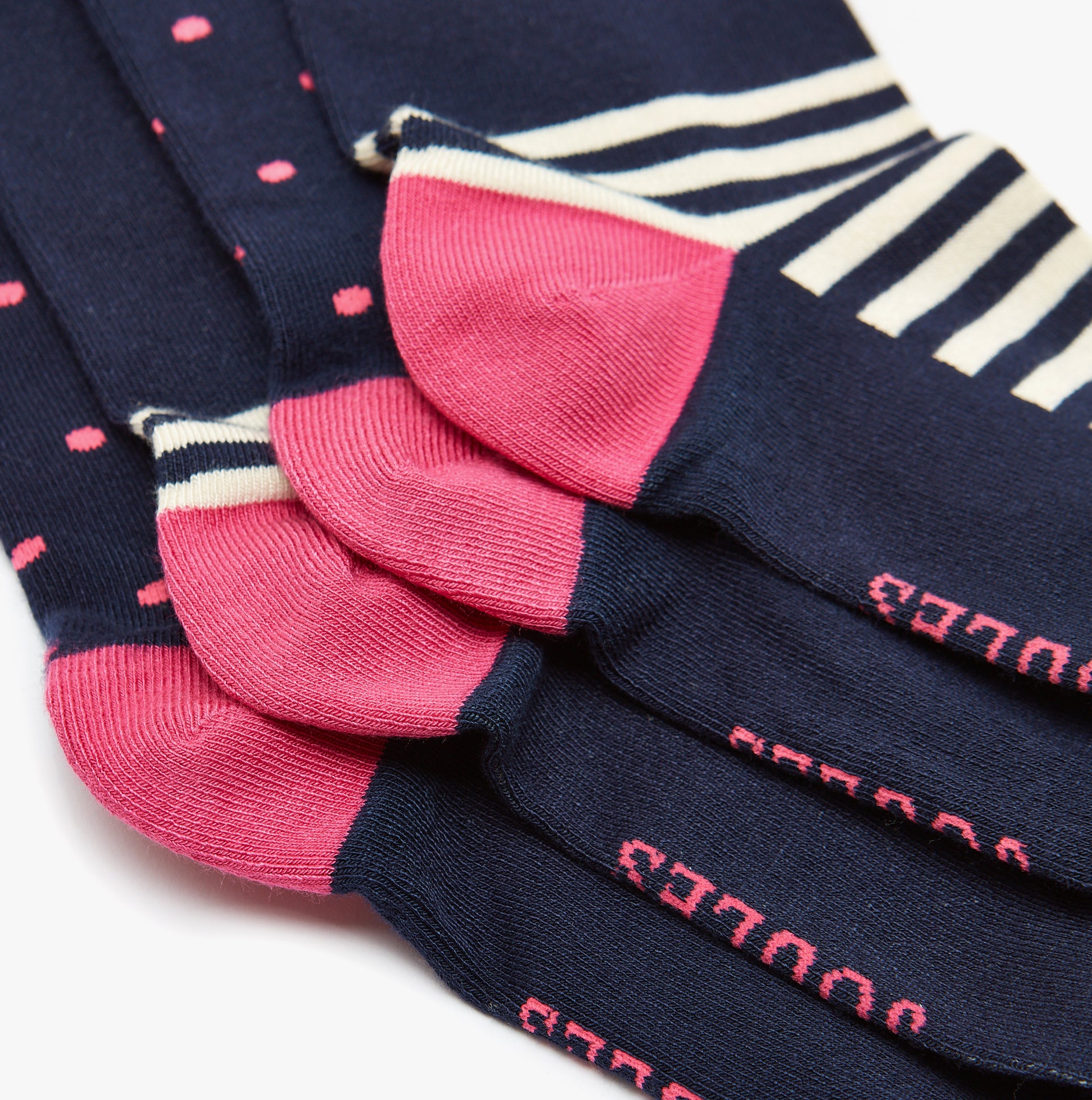 Joules EVERYDAY 2-Pack  Womens Socks Navy Dog