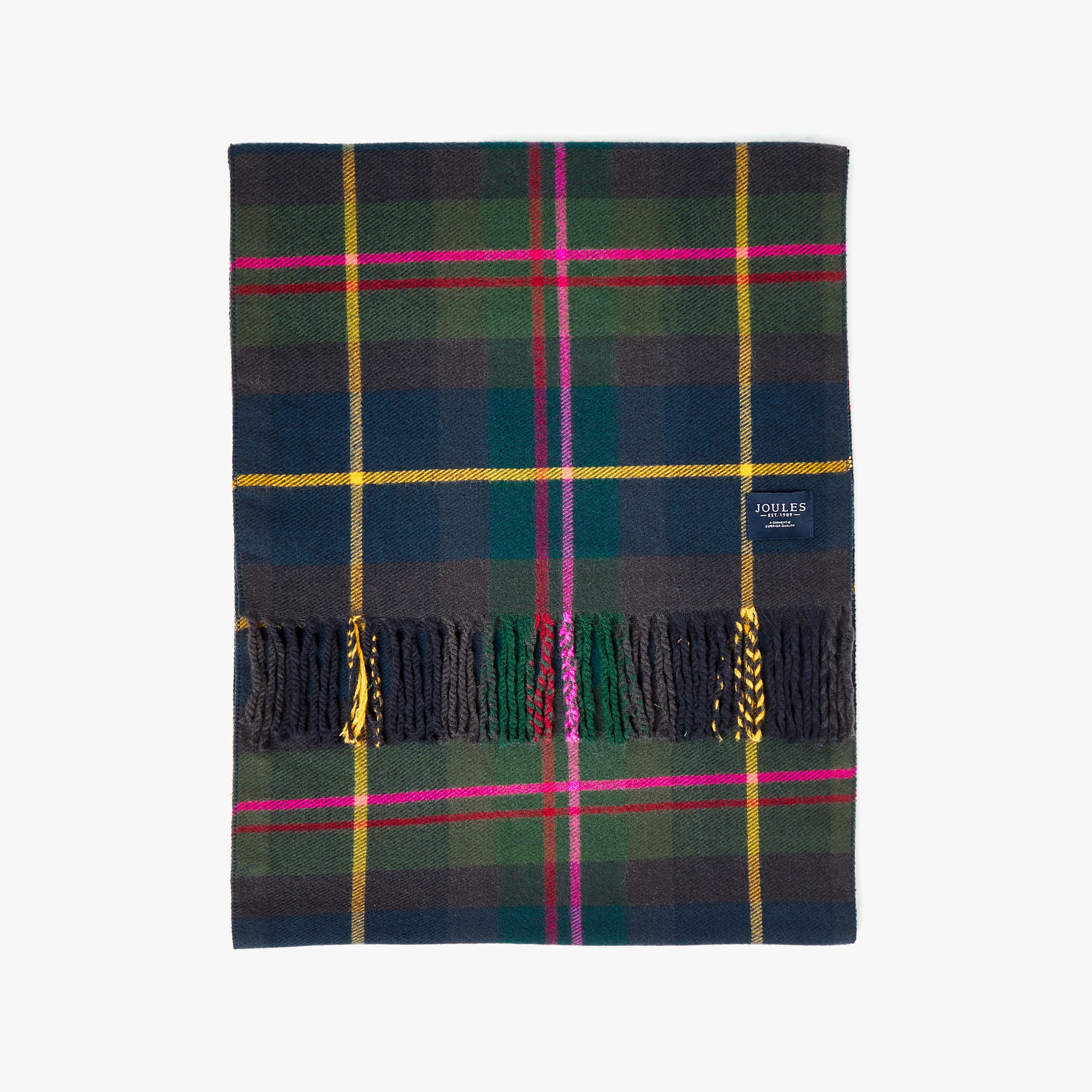 Joules LANGTREE Womens Scarf Navy Check