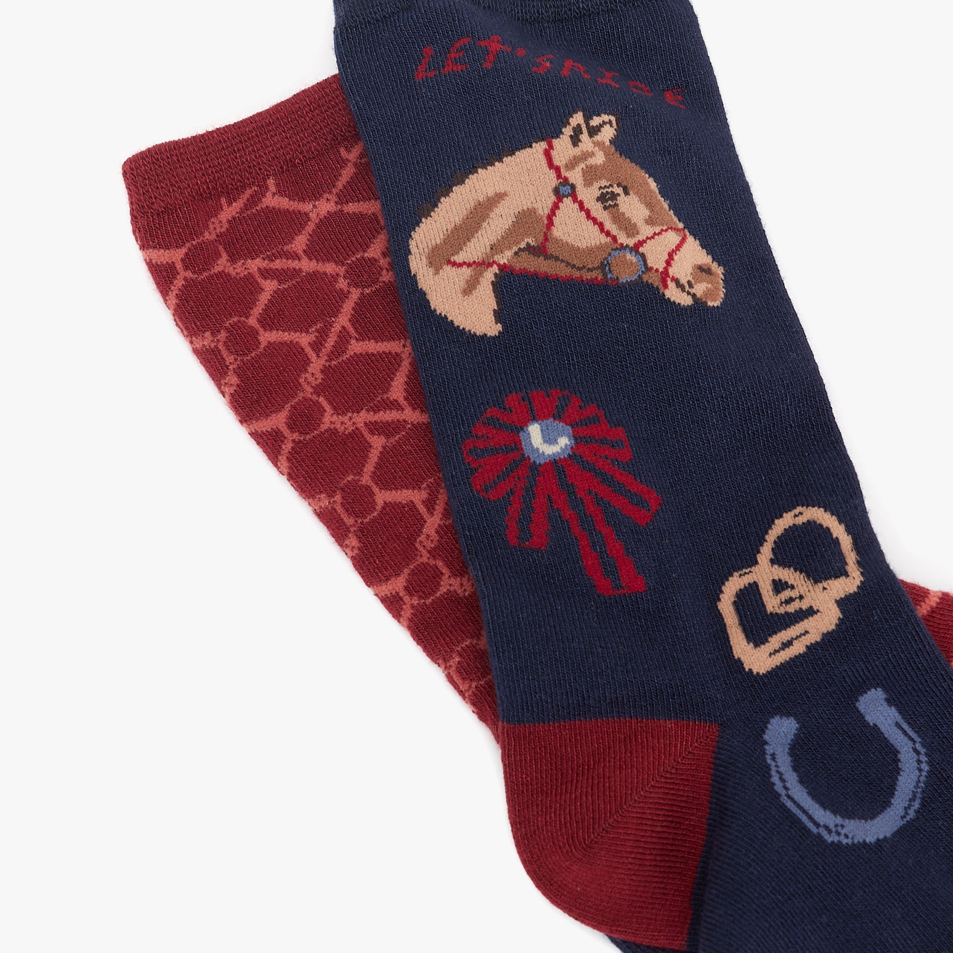Joules EVERYDAY 2-Pack Womens Socks Navy Horse