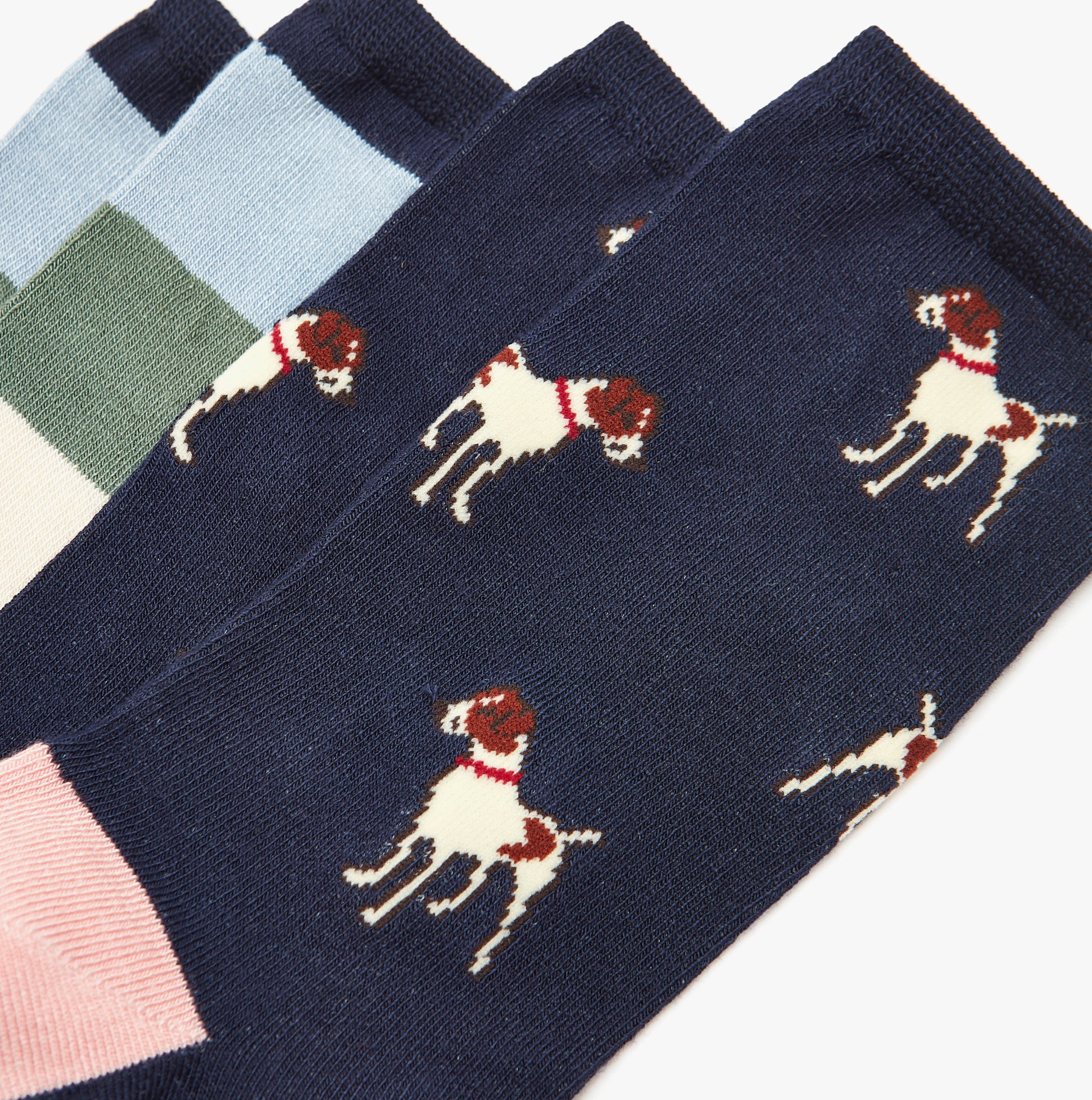 Joules EVERYDAY 2-Pack Womens Socks Navy Patch