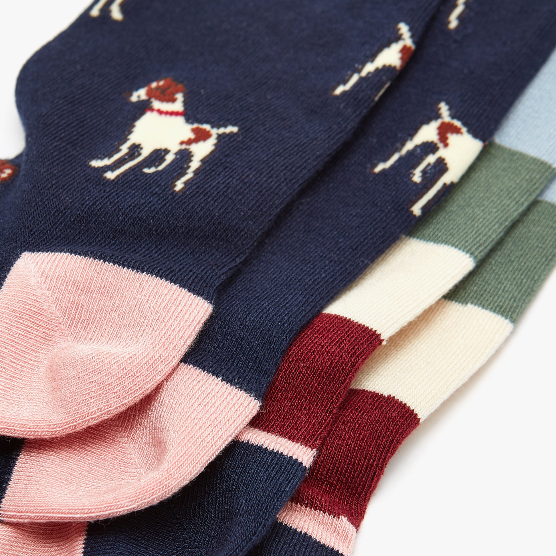 Joules EVERYDAY 2-Pack Womens Socks Navy Patch