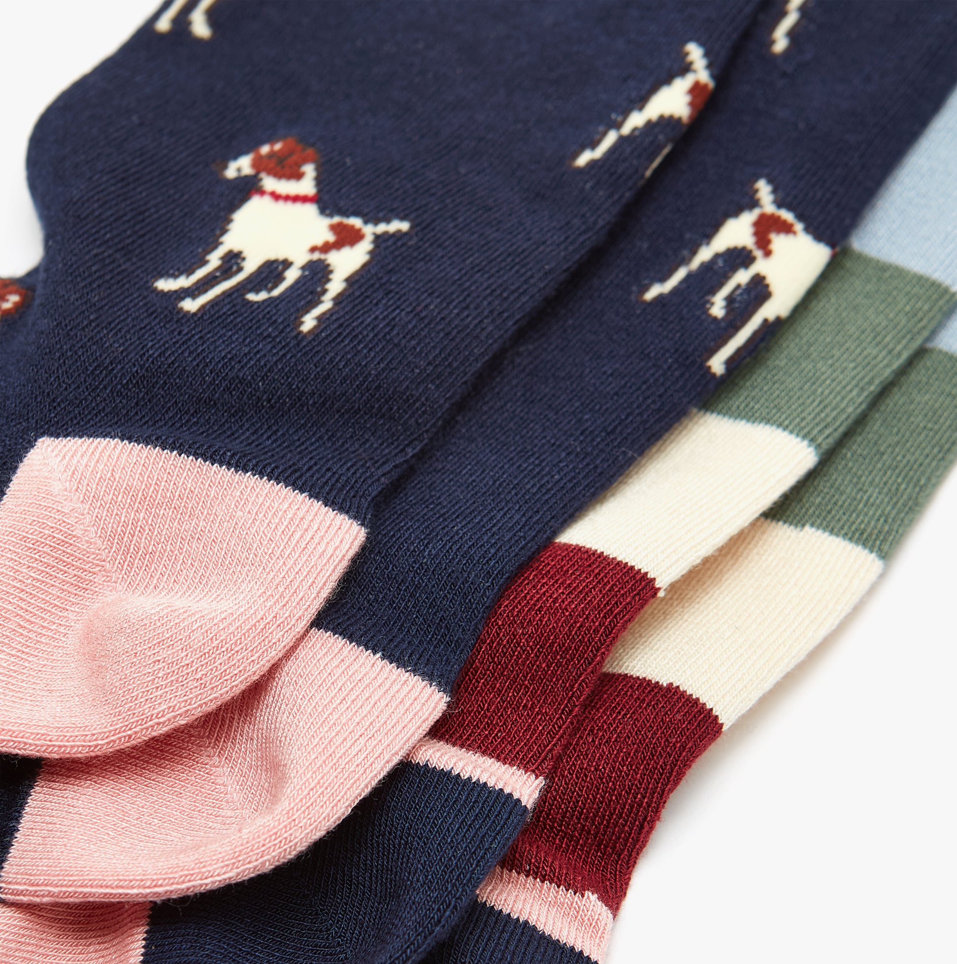 Joules EVERYDAY 2-Pack Womens Socks Navy Patch