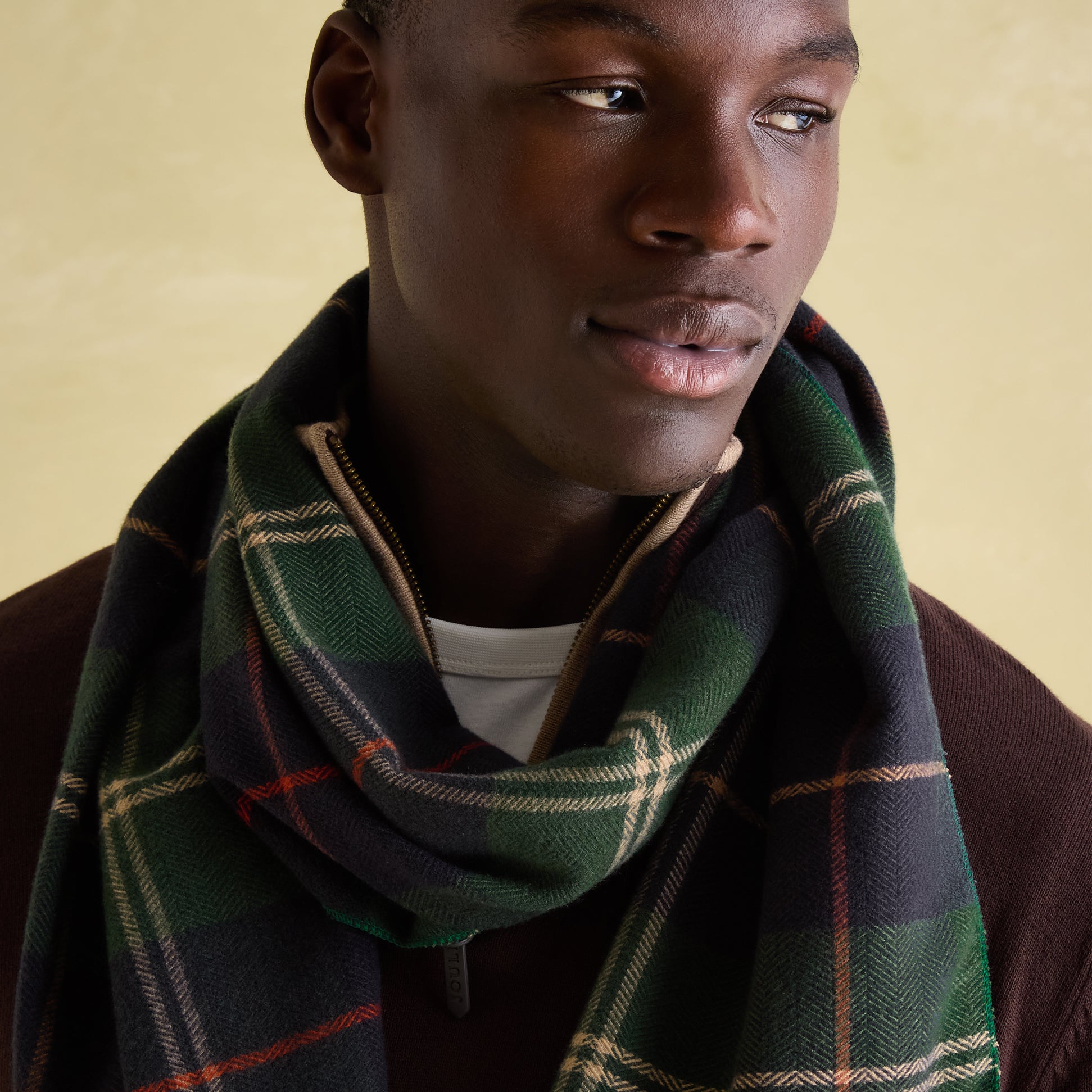 Joules MENS LANGTREE Mens Scarf Navy Check