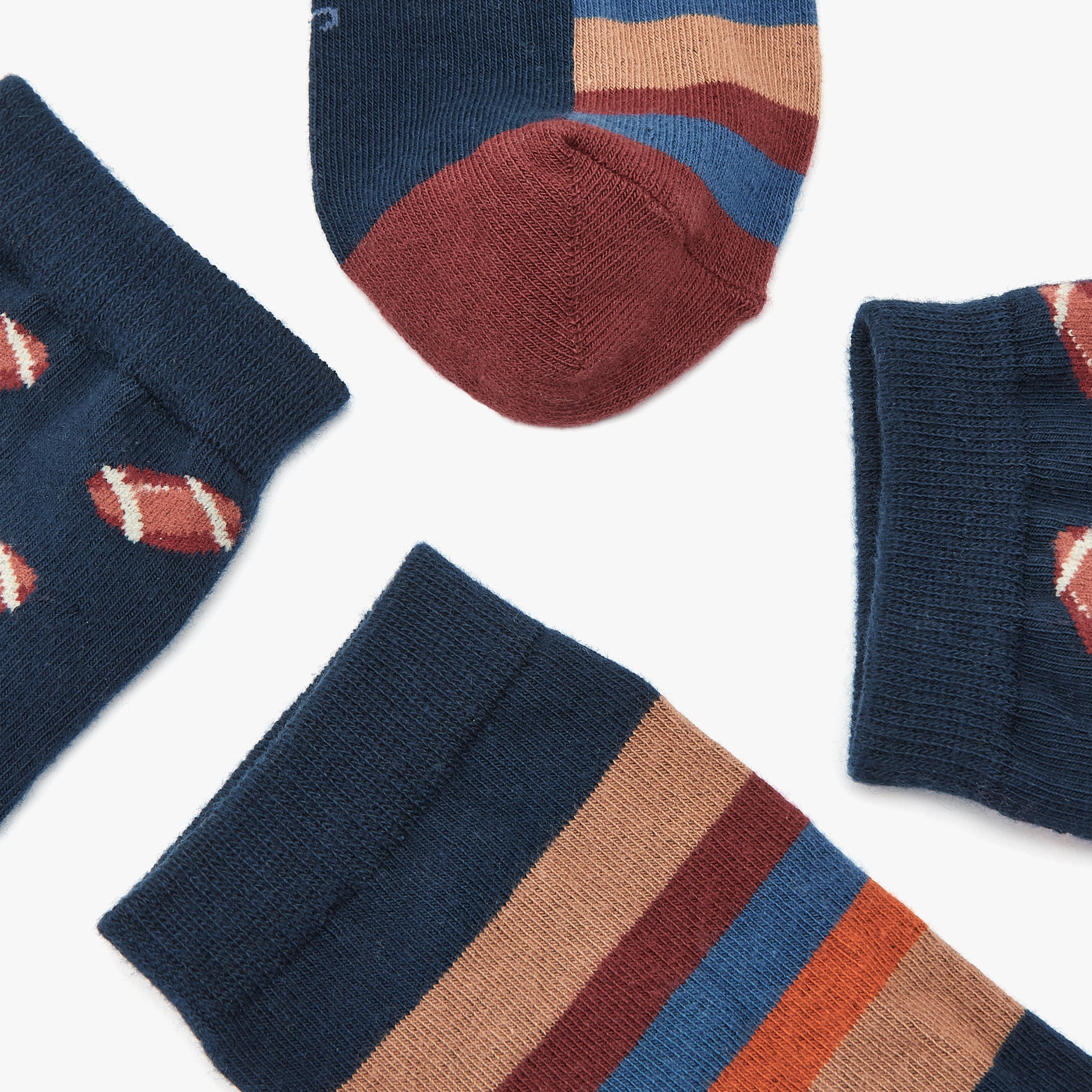 Joules KINGSBURY 2-Pack Mens Socks Navy Burgundy