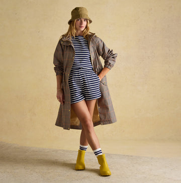Joules HOLKHAM Womens Hooded Coat Henson Check
