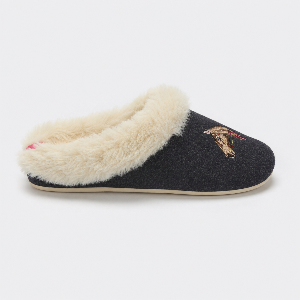 Joules SLIPPET LUXE Womens Mules Navy Horse