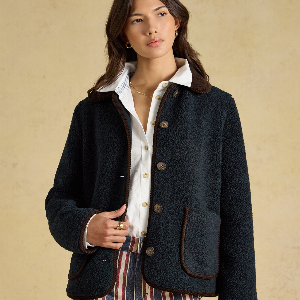 Joules SADIE SHORT Womens Track Jackets Navy