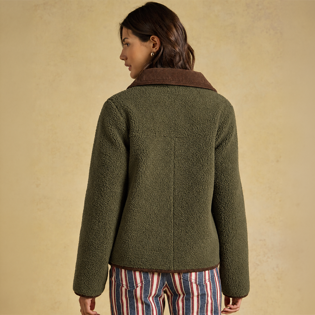 Joules SADIE SHORT Womens Track Jackets Khaki Green