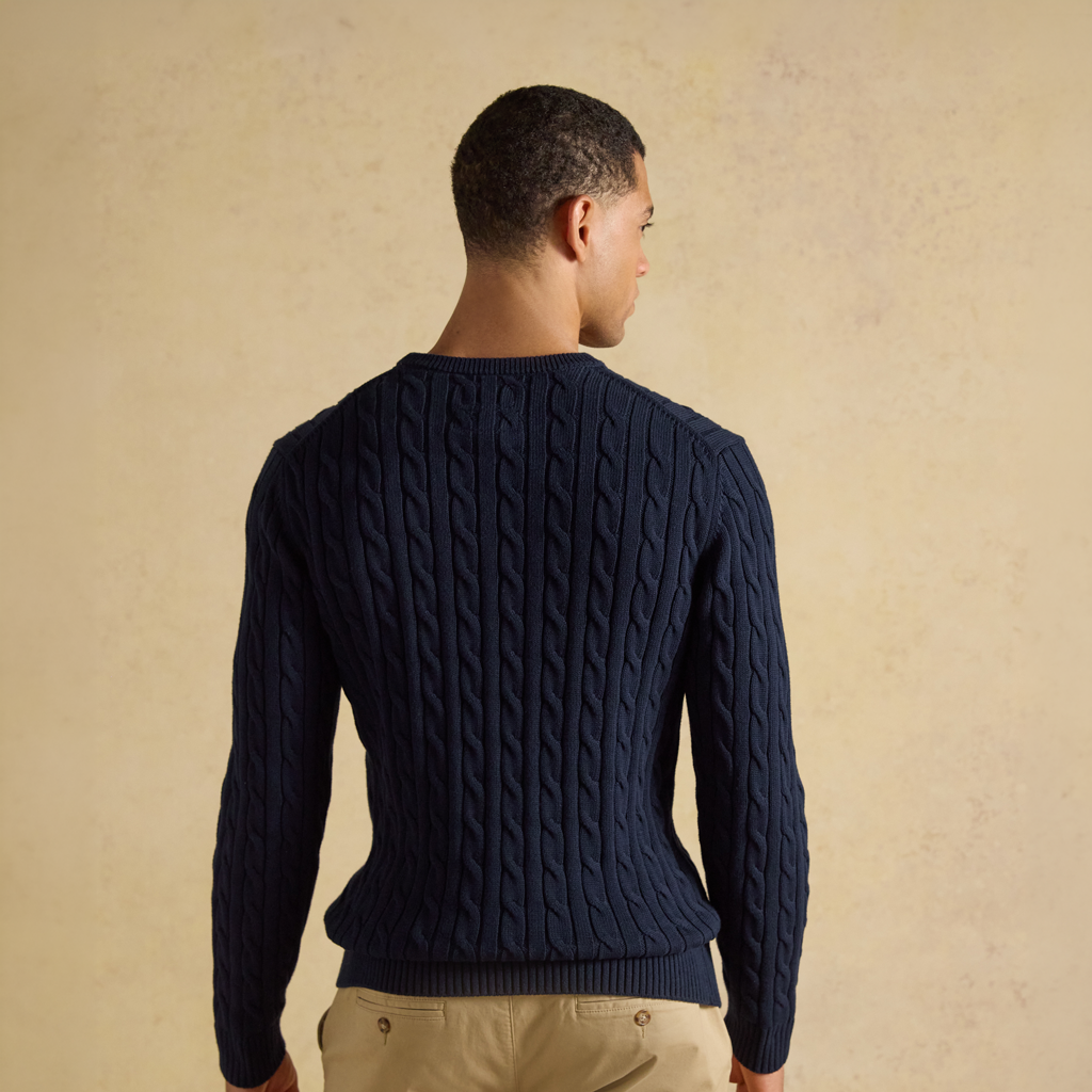 Joules CABLE CREW Mens Sweater Navy