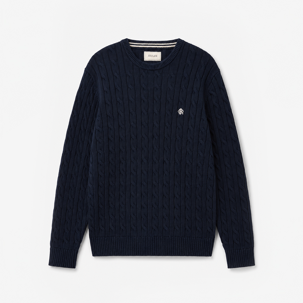 Joules CABLE CREW Mens Sweater Navy