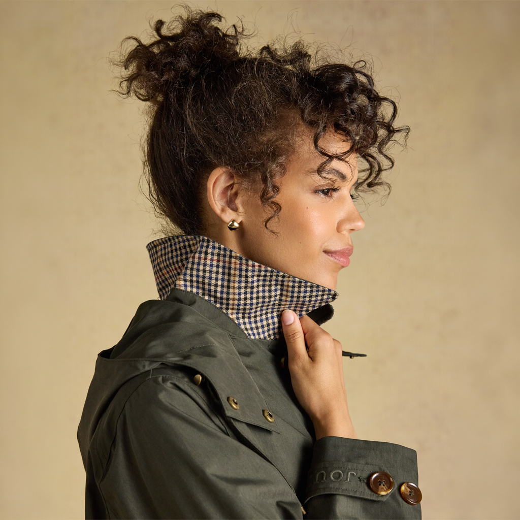 Joules RAINMORE Womens Rain Coats Khaki Green