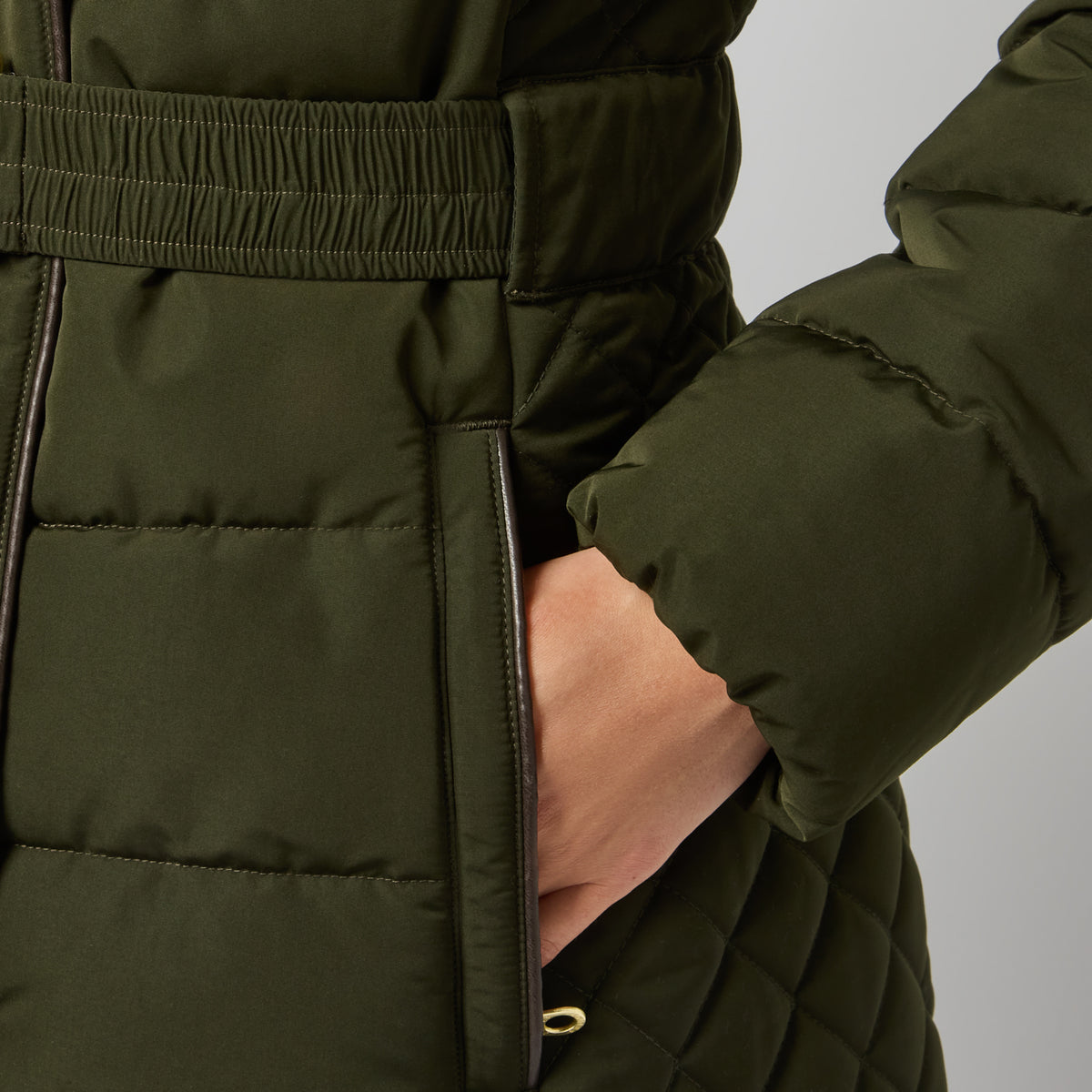 Joules ASPEN LONG Womens Longline Jackets Dark Green