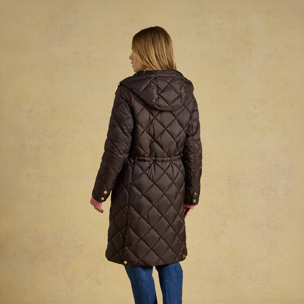 Joules CHESSINGTON Womens Quilted Jacket Chocolate Brown