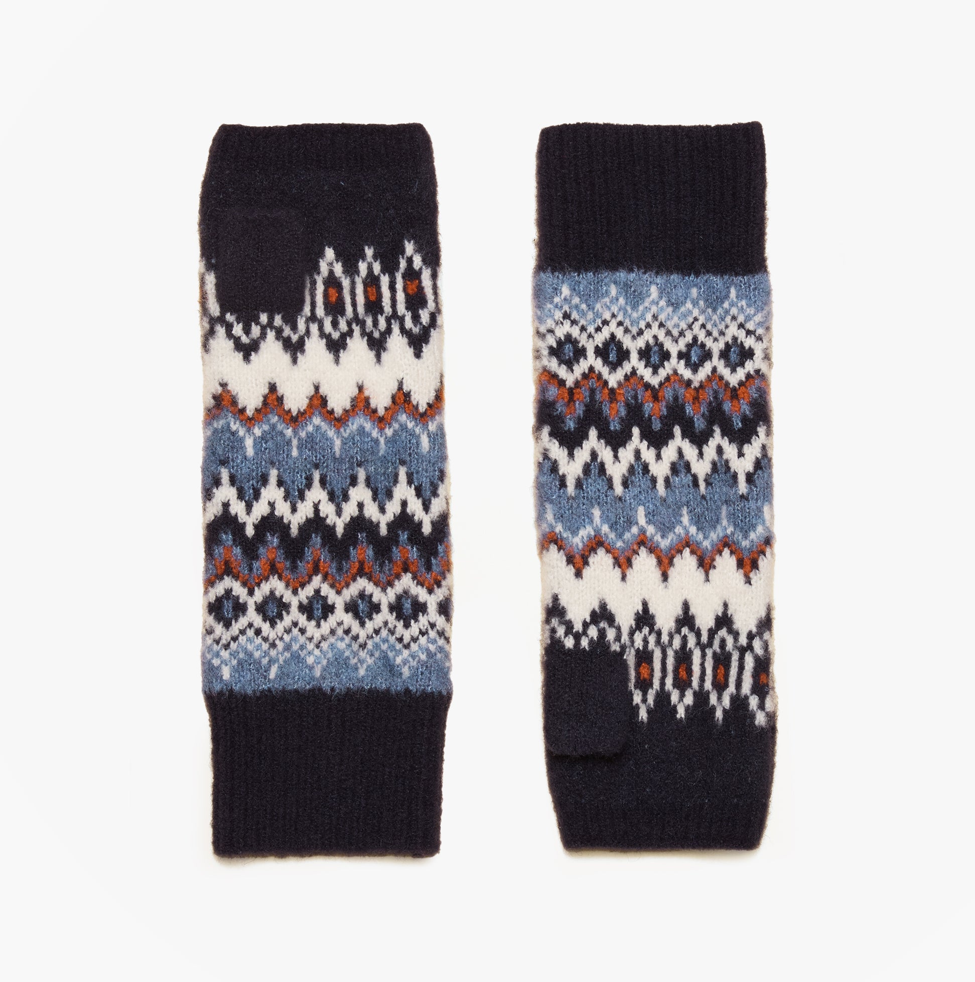 Joules KARA Fingerless Fairisle Glove Navy