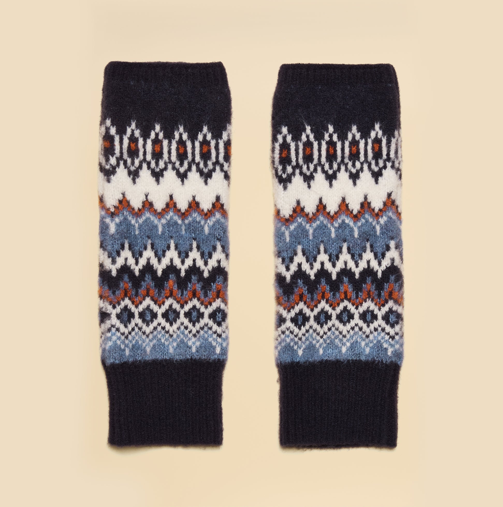 Joules KARA Fingerless Fairisle Glove Navy